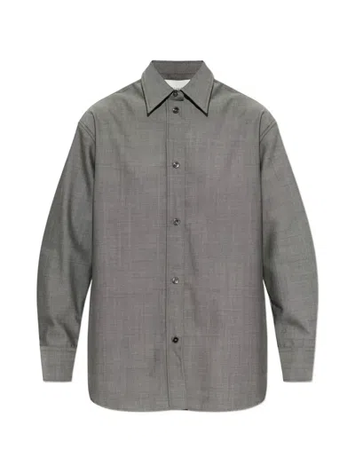 Studio Nicholson Button Rouen Shirt In Gray