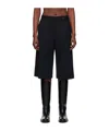 Studio Nicholson Navy City Shorts In Black