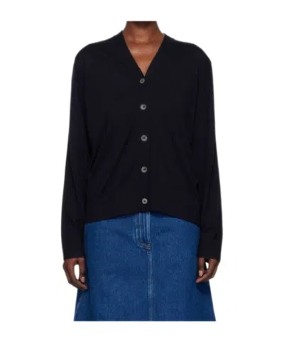 Studio Nicholson Button Sweater In Black