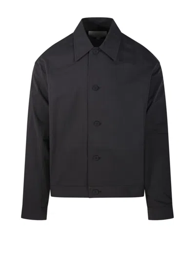 Studio Nicholson Button Up Overshirt Jacket In Black