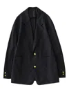 Studio Nicholson Buttoned Blazer In Black