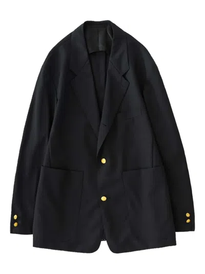 Studio Nicholson Buttoned Blazer In Black