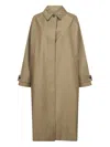 Studio Nicholson Lapel Trench Coat In Neutral