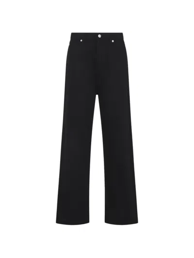Studio Nicholson Buttoned Wide-leg Jeans In Black