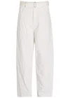 Studio Nicholson Cahun Belted Tapered-leg Jeans In White