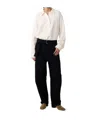 Studio Nicholson Cahun Crinkle Denim Pant In Black