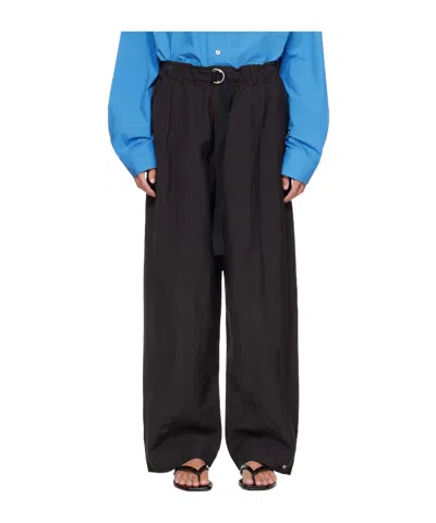 Studio Nicholson Calvo Elasticated-waist Trousers In Black