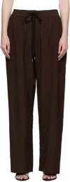 Studio Nicholson Brown Capel Trousers In Brown