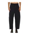 Studio Nicholson Sorte Pleated Cotton-twill Wide-leg Trousers In Black