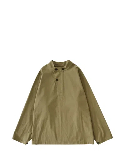Studio Nicholson Casey Cotton Shirt In Green