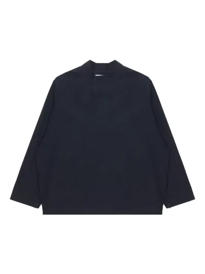 Studio Nicholson Casey Half-placket Polo Shirt In Blue