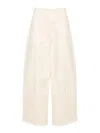 Studio Nicholson Beige Wide-leg Trousers In Neutral
