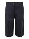 Studio Nicholson City Pleated Shorts Pockets In Black
