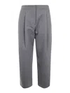 Studio Nicholson Deep Pleat Volume Ankle Crop Clothing In Gris