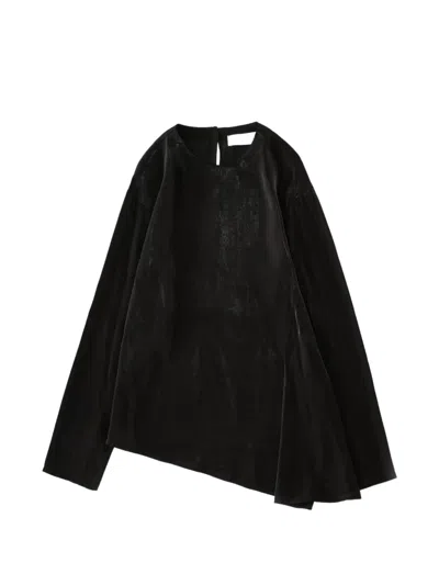 Studio Nicholson Cecile Asymmetric-hem Top In Black