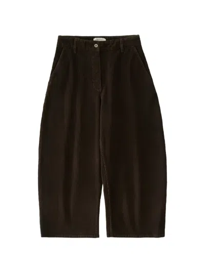 Studio Nicholson Chalco Corduroy Wide-leg Trousers In Black