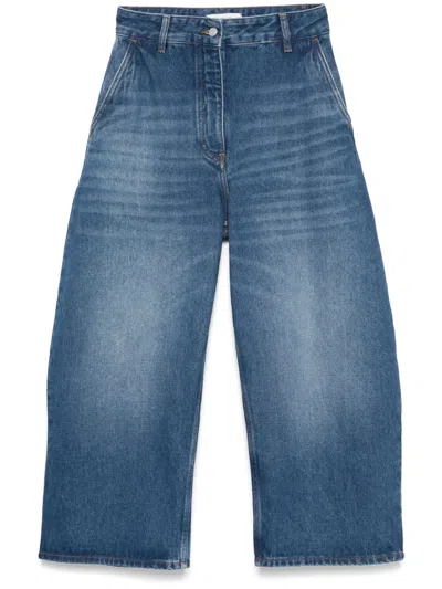 Studio Nicholson Blue Denim Chalco Cropped Jeans