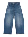 Studio Nicholson Cropped Denim Jeans In Blue