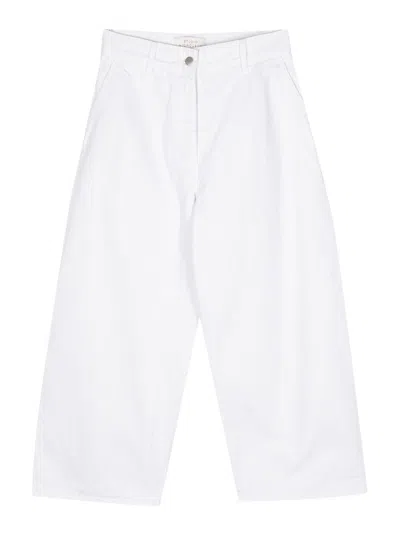 Studio Nicholson Chalco Cropped Jeans In White