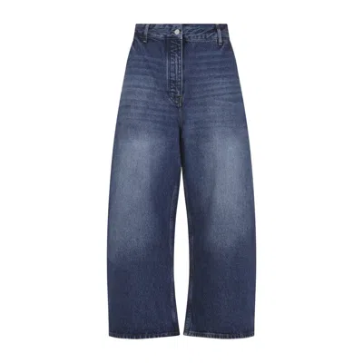 Studio Nicholson Chalco Garment Dye Denim Pants In Blue