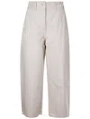 Studio Nicholson Wide Leg Denim Jeans With Belt Loops In Beige