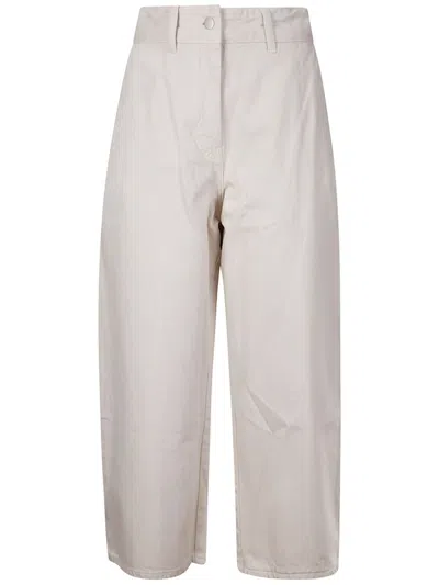 Studio Nicholson Wide Leg Denim Jeans With Belt Loops In Beige
