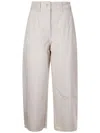 Studio Nicholson Wide Leg Denim Jeans With Belt Loops In Beige
