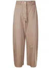 Studio Nicholson Wide Leg Denim Jeans With High Waist In Neutral