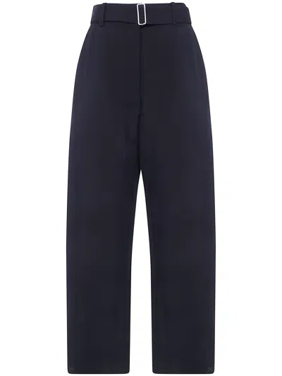 Studio Nicholson Chatto Belted Round Leg Pant In Blue