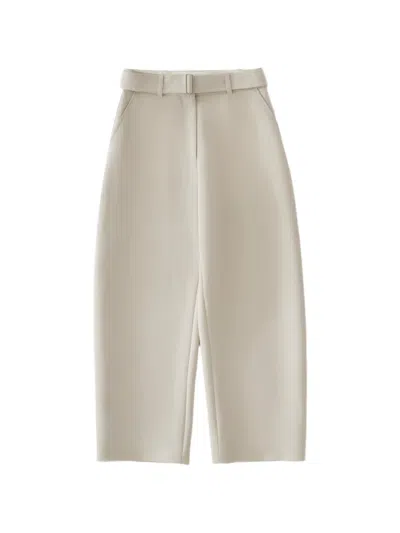 Studio Nicholson Chatto Belted Trousers In White