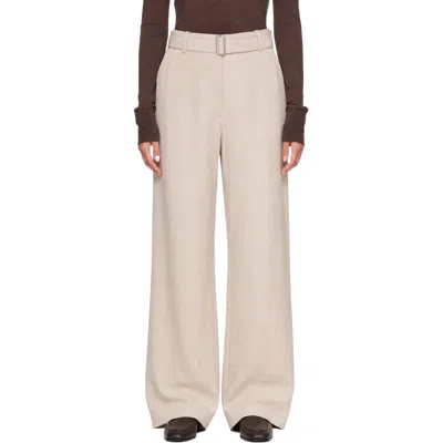 Studio Nicholson Chatto Belted Trousers In Neutral
