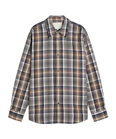 Studio Nicholson Checked Brushed-cotton Shirt In Multi