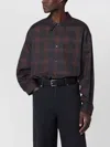 Studio Nicholson Navy Blue And Brown Check Shirt In Multi