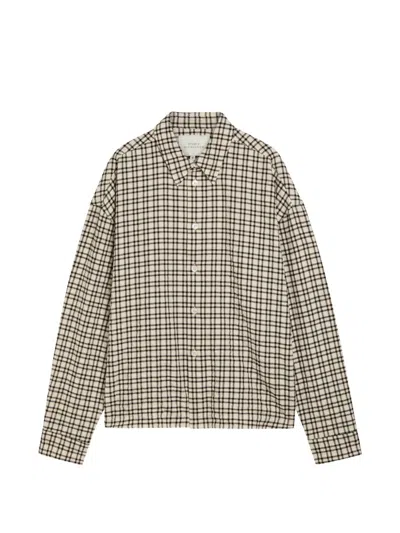 STUDIO NICHOLSON CHECKED-PATTERN BUTTON-FASTENING SHIRT