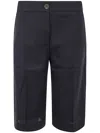 Studio Nicholson City Pleated Shorts Pockets In Black