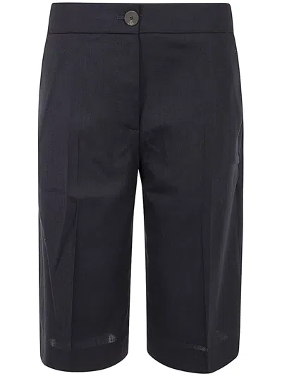 Studio Nicholson Wool City Shorts For Women In Navy