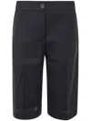 Studio Nicholson City Pleated Shorts Pockets In Black