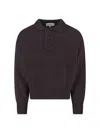 Studio Nicholson Classic Knit Sweater In Rich Brown Hue In Brown
