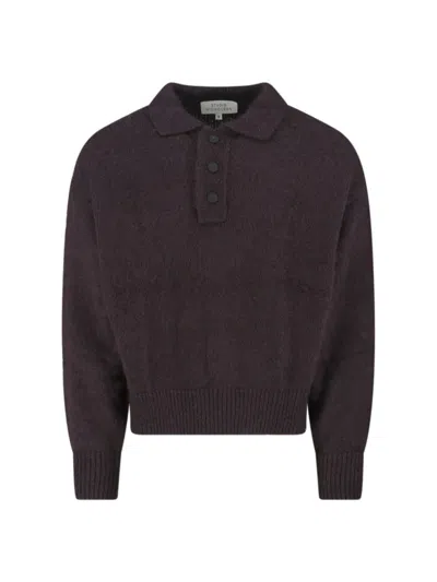 STUDIO NICHOLSON CLASSIC KNIT SWEATER IN RICH BROWN HUE