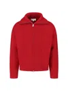 Studio Nicholson Classic Knit Sweater In Rich Red Hue In Red