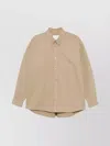 Studio Nicholson Collared Shirt With Long Sleeves And Back Yoke In Brown