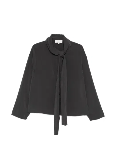 Studio Nicholson Colt Neck Tie Shirt In Black