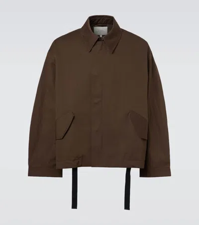 Studio Nicholson Comba Cotton-blend Jacket In Brown