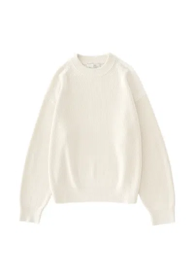 Studio Nicholson Combo Knitted Sweater In White