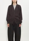 Studio Nicholson Conan Merino Wool Cardigan In Brown
