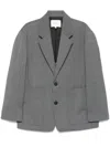 Studio Nicholson Tailored Single-breasted Jacket Structured Shoulders In 灰色