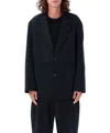 Studio Nicholson Vented Single-breasted Jacket With Front Pockets In Blue