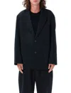 Studio Nicholson Vented Single-breasted Jacket With Front Pockets In Darkest_navy