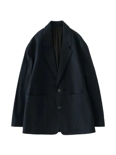 Studio Nicholson Conde Patch-pocket Blazer In Blue