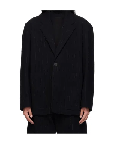 Studio Nicholson Conde Stripe Blazer In Black